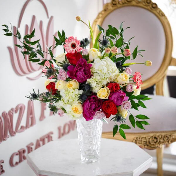 "Colorful bouquet of flowers, symbolizing online delivery in Dubai and Abu Dhabi."