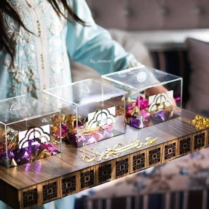Eid Italian Chocolate In Wood Customized Tray