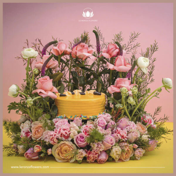 Flowers Rose Birthday cakes, gifts, flowers, bouquets, Dubai, Abu Dhabi, online delivery, Le Ronza Flowers