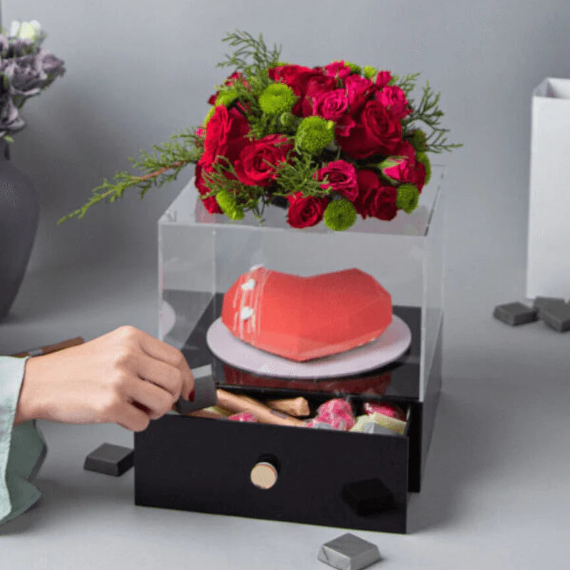 Online Fresh roses Flowers with chocolates